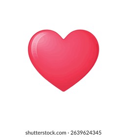 Shiny red heart shape love valentine romance symbol