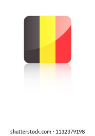 Shiny Reflection Flag of Belgium