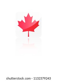 Shiny Reflection Flag of Canada
