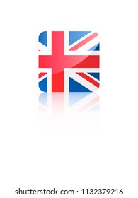 Shiny Reflection Flag of United Kingdom