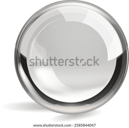 A shiny, reflective, and smooth circular object
