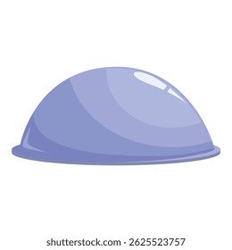Shiny restaurant cloche is covering a delicious meal