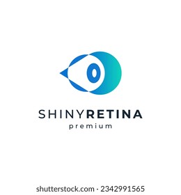 shiny retina for eye care logo design