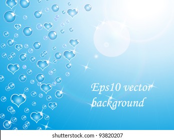 Shiny romantic heart bubble eps10 vector
