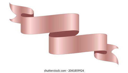 Shiny rose ribbon vector illustration