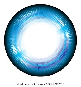 Shiny round background in black, blue, and white, with space for your text. Vector illustration.