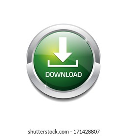 Shiny Round Download Button Stock Vector (Royalty Free) 171428807 ...