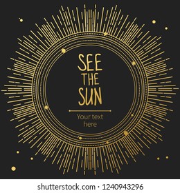 Shiny round frame. Vector template