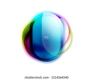 Shiny round glass button design, glossy icon for your text or logo. Frame or web box banner with 3d effect. Vector art