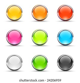 shiny round icons