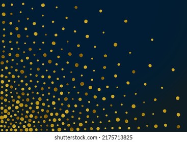 Brillante Vector de papel redondo de fondo negro. Tarjeta Confetti de efecto. Papel tapiz de la luz del círculo dorado. Antecedentes Del Aniversario Del Polvo.