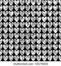 shiny seamless pattern wallpaper with hearts