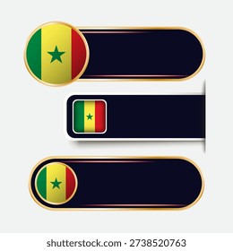 Shiny Senegal Flag Banners Set