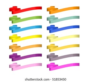 Shiny set of colored vector banners for web-design. Vector. Illustration