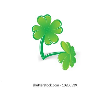 Shiny Shamrock vector illustration