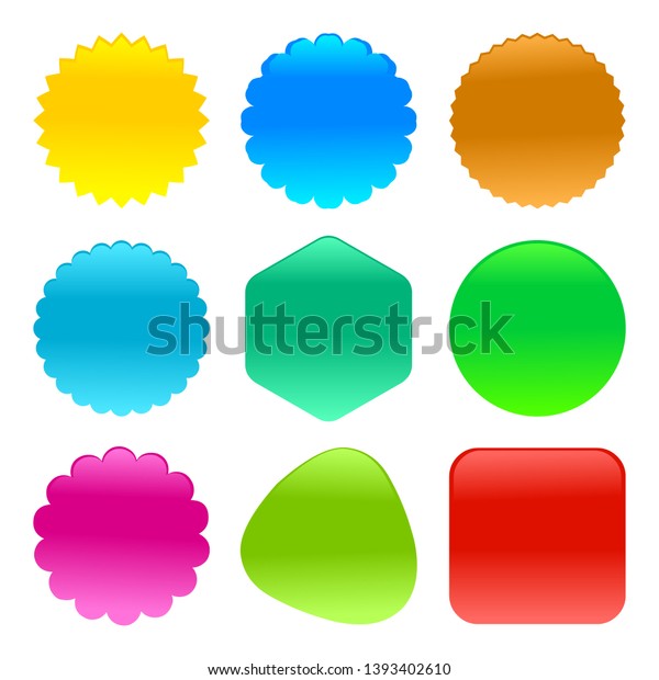 Shiny Shapes Colors Vector Illustration Eps Stock Vector (royalty Free 