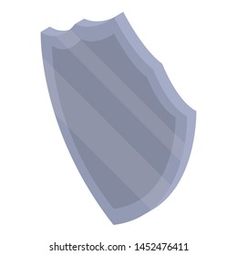 Shiny shield icon. Isometric of shiny shield vector icon for web design isolated on white background
