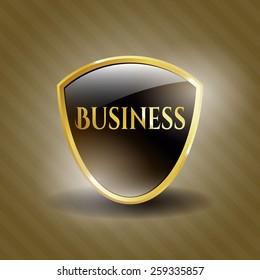 Shiny shield with text business 