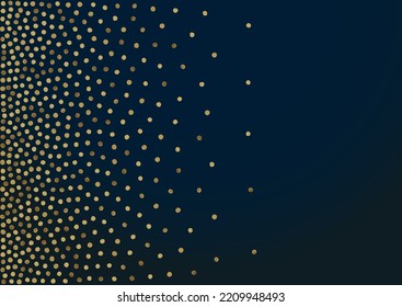 Shiny Shine Rich Vector Black Background. Light Rain Card. Gold Sparkle Abstract Pattern. Sequin Modern Texture.