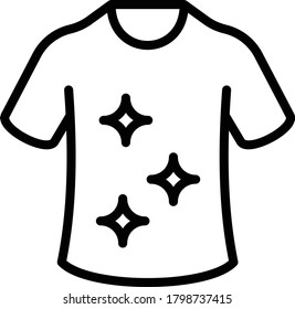 Shiny Shirt Concept Vector Icon Design, Apparel and Textile Care Symbols on white backgroundhome, 