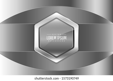 Shiny silver background.paper cut style.Art design layout for business presentations, flyers, posters.Vector illustration.Eps10 