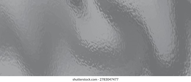 Shiny silver foil metallic texture - glossy gray steel gleaming surface, frosted glass effect with blur glare reflection, bright polished metal material. Brushed aluminum or chrome glistening bg.