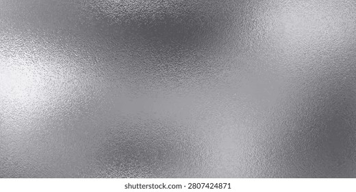 Shiny silver foil metallic texture - glossy gray steel gleaming surface, frosted glass effect with blur glare reflection, bright polished metal material. Brushed aluminum or chrome glistening bg