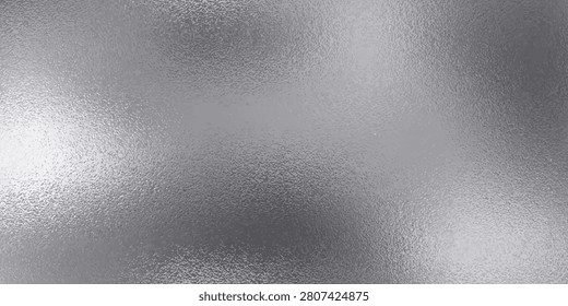 Shiny silver foil metallic texture - glossy gray steel gleaming surface, frosted glass effect with blur glare reflection, bright polished metal material. Brushed aluminum or chrome glistening bg