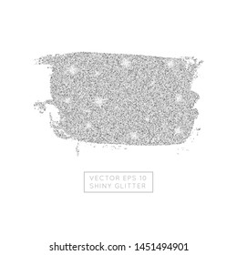 Shiny silver glitter vector background. Sparkling star dust texture for luxury rich greeting card. Isolated  
abstract rectangle Shape design element. 