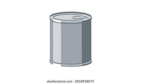 A shiny silver metal can with a smooth round shape suitable for packaging food beverages or industrial storage in various settings