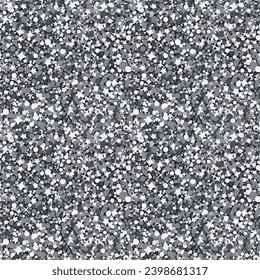 Shiny silver seamless pattern. Sparkle silver cartoon vector pattern. 