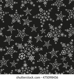 shiny silver stars from little snowflakes winter or christmas theme seamless pattern eps10