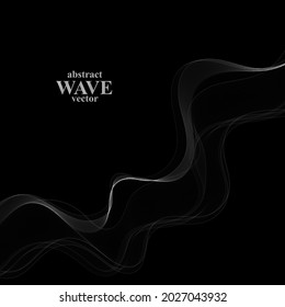 Shiny silver wave. Festive background. Design element