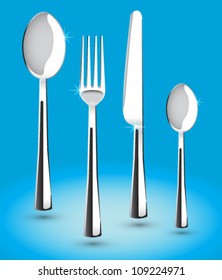 shiny silverware