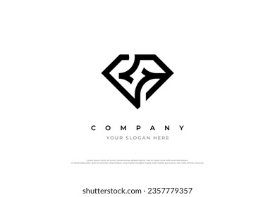 Shiny and Simple Diamond Logo Design