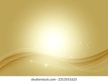 fondo de onda dorada brillante