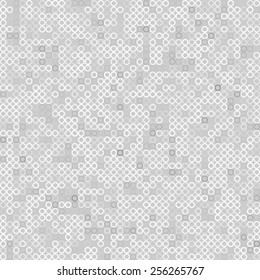Shiny small circles on gray background, vector abstract seamless pattern, trendy design