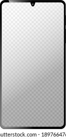 shiny smartphone mockup with copy space on screen vector illustration