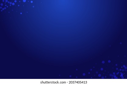 Shiny Snow Vector Blue Background. Glow Christmas Snowflake Illustration. Falling Dots Invitation. Shine Flake Banner.