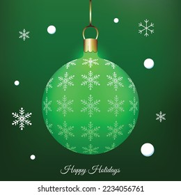 Shiny snowflakes Christmas ball vector illustration