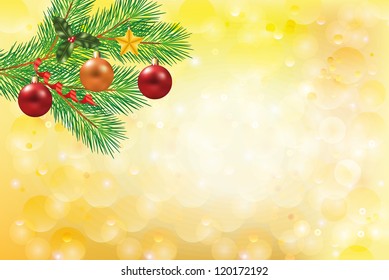 Christmas Card Fir Branch Decorations On Stock Photo (Edit Now) 214649053
