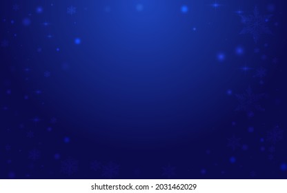 Shiny Snowstorm Vector Blue Background. Silver Xmas Dots Card. Glitter Snow Texture. Falling Confetti Illustration.