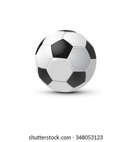 Shiny Soccer Ball. Vector Illustration.