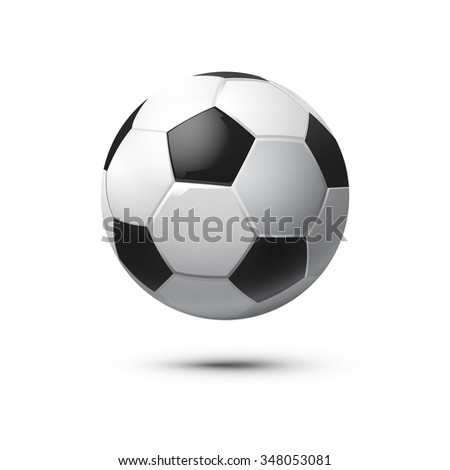 Shiny Soccer Ball. Vector Illustration.