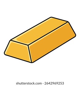 Uma barra ou lingote brilhante e sólida de ouro. Um símbolo poderoso de riqueza, finanças, bancos, investimento e metais preciosos. Ótimo para sites financeiros, notícias econômicas ou conceitos de luxo.