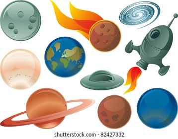 shiny space icons