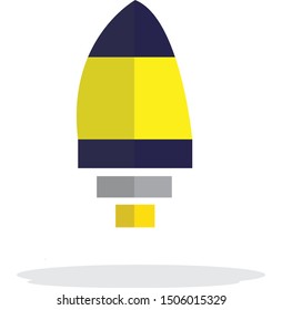 shiny space rocket graphic vector