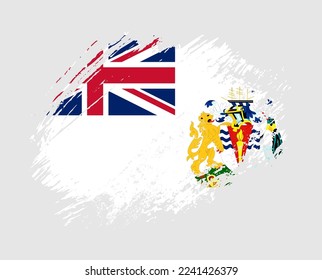 Shiny sparkle brush flag of British Antarctic Territory country with stroke glitter effect