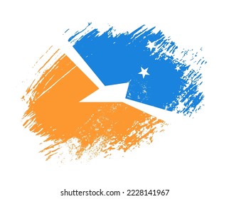 Shiny sparkle brush flag of Tierra del Fuego Province, Argentina country with stroke glitter effect