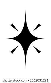 Shiny sparkle flash doodle element